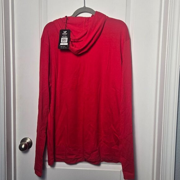 NWT X Ray Men's Crewneck & Hooded Long Sleeve Slim Fit T-Shirt - XL Racer Red - Picture 3 of 5